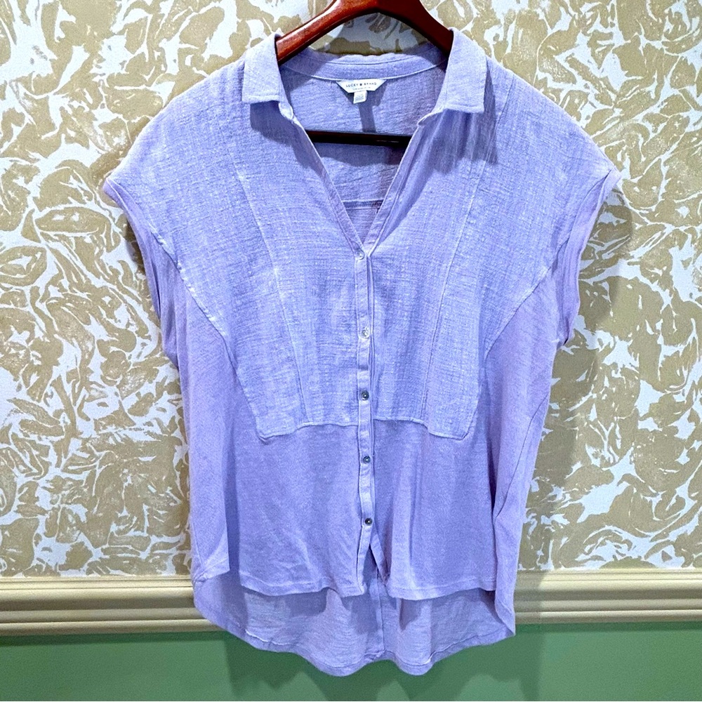 Lucky Brand Linen Blend Blouse